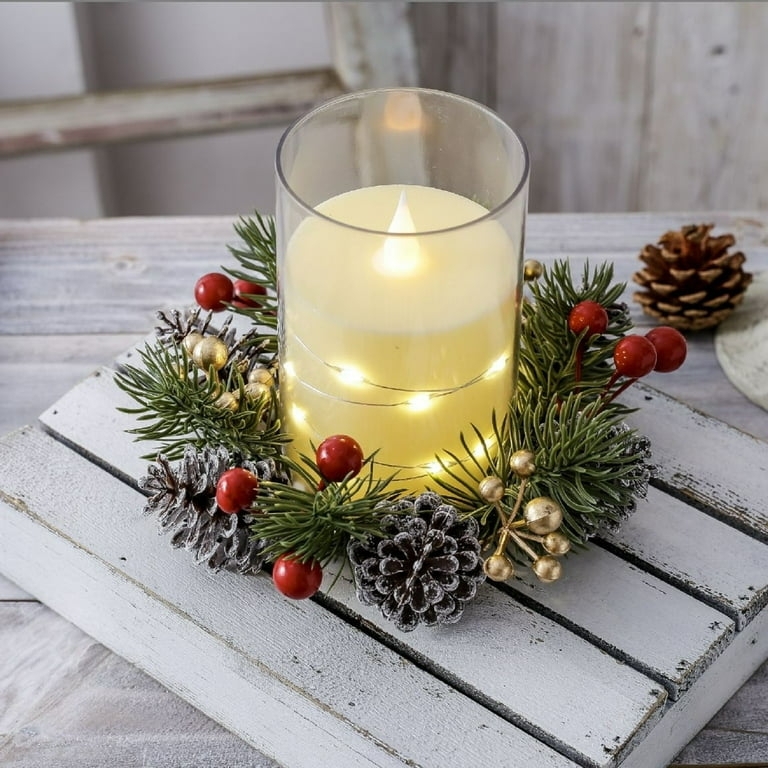 Candle Ring Wreath Integrated Fairy Lights Frost Fairy Light Ring