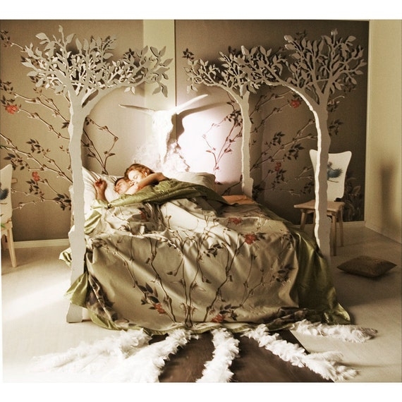 Canopy Bed Tree Shaped Posts Fairy Tale Woodland