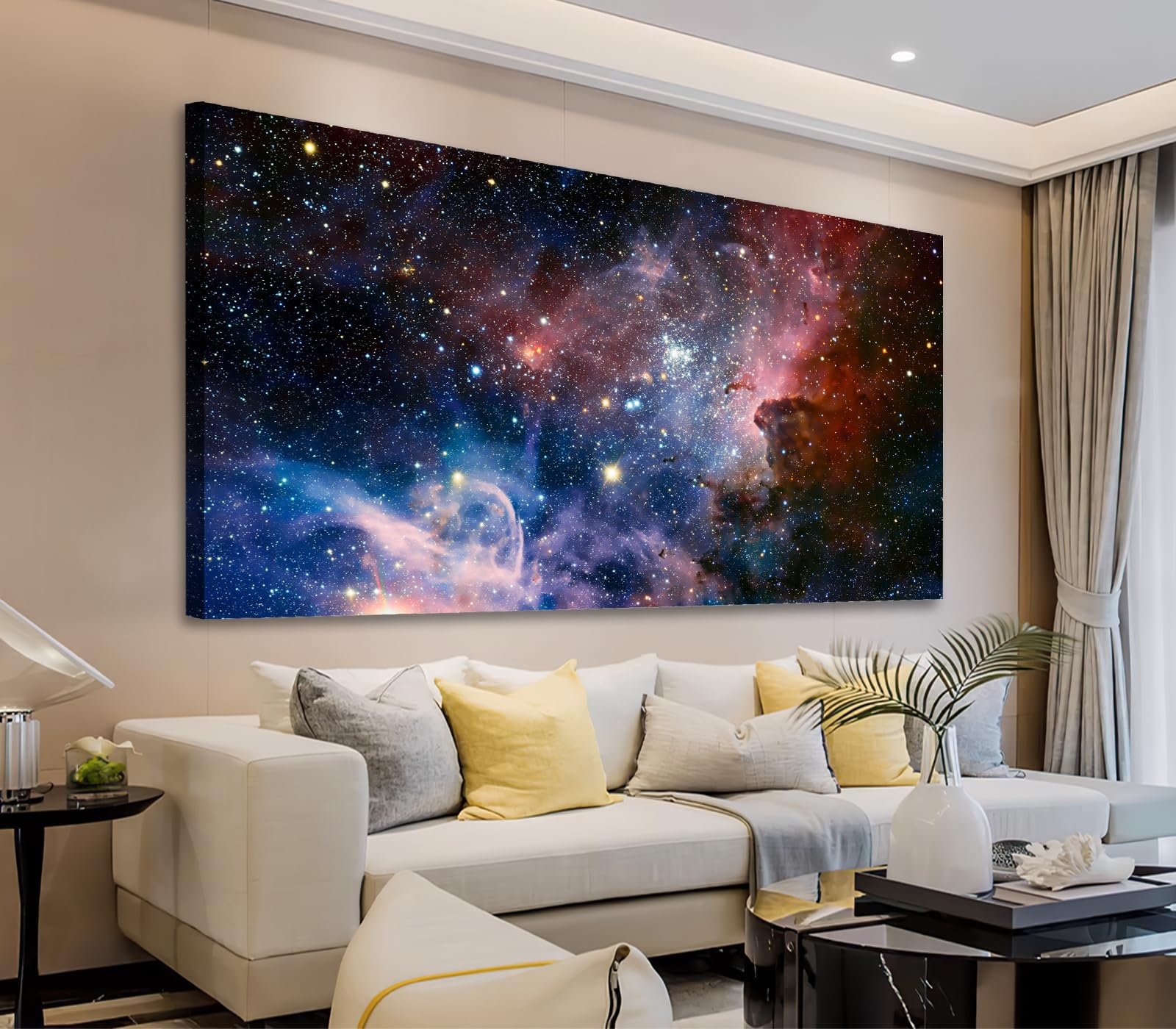 Canvas Wall Art Cosmic Nebula Print for Modern Space Decor