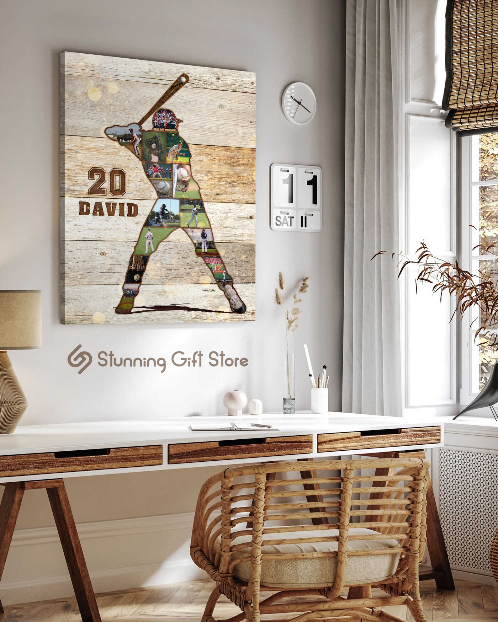 Canvas Wall Art: Custom Silhouette Photo Collage Gift