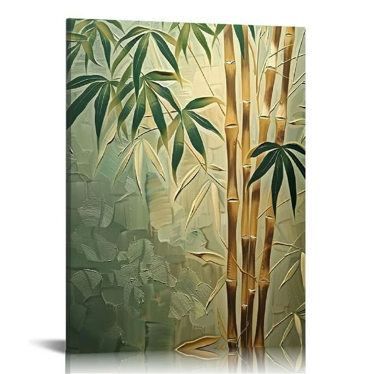 Canvas Wall Art High Relief Texture for Impasto Sage Green Art