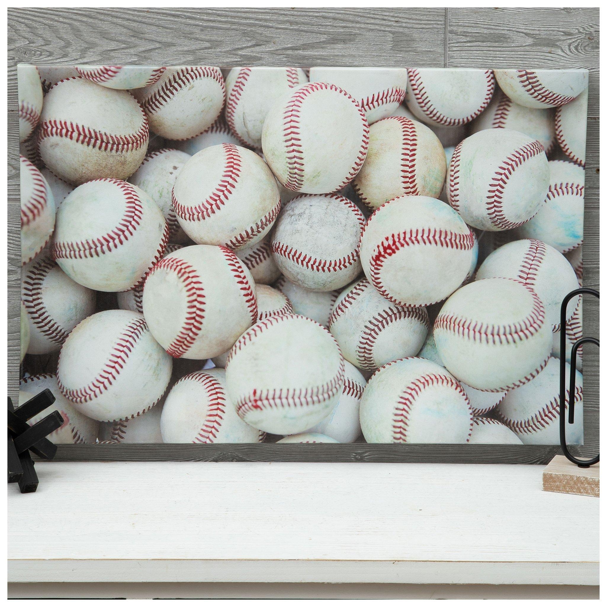 Canvas Wall Art: Macro Baseball Cluster Design Photography