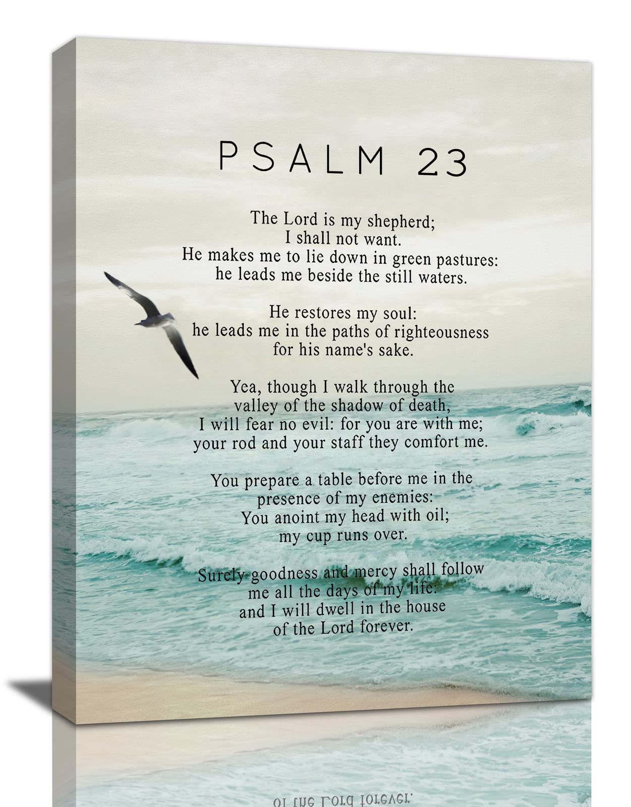 Canvas Wall Art Ocean Landscape Coastal Scripture Canvas