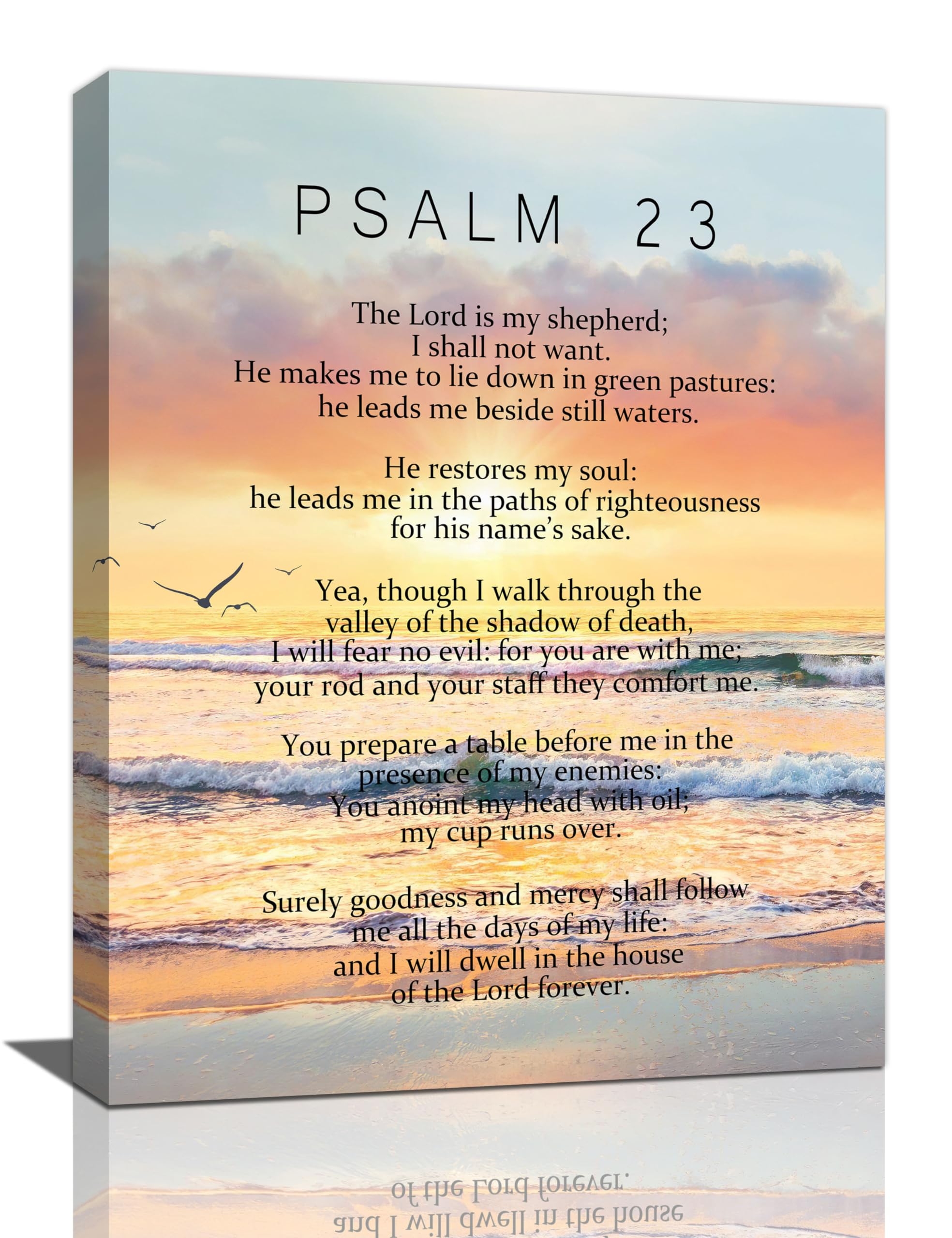 Canvas Wall Art Unframed Wrap Ocean Sunset Prayer Print