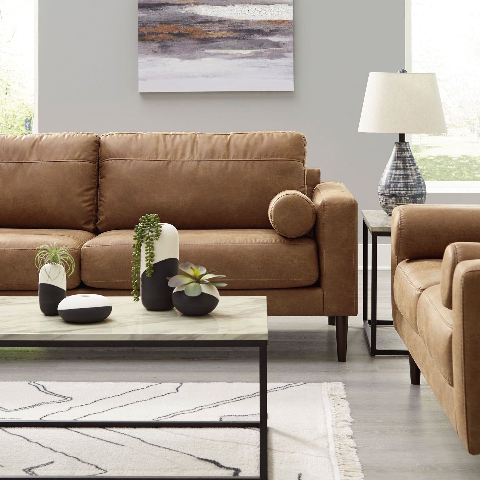 Caramel Colored Sofa