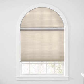Cellular Shades Warm Beige Arched Header Honeycomb Blind