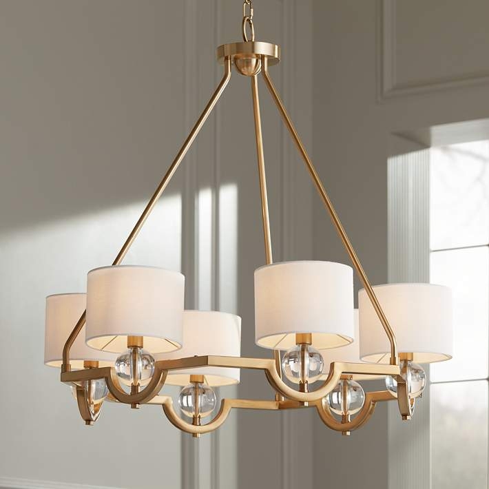 Chandelier Crystal Sphere Accents Geometric Brass Frame | Brass Crystal