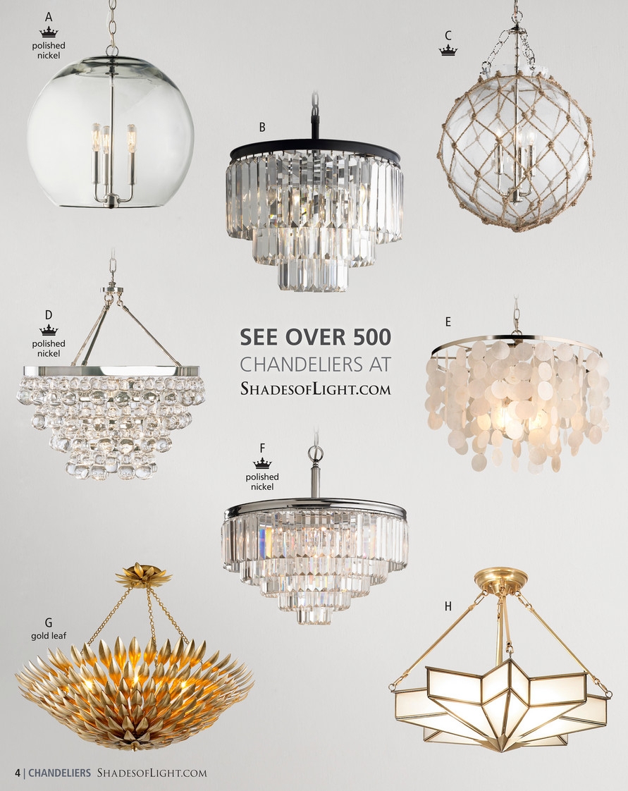 Chandelier Prism Glass Fringe Tiered Crystal Polished Nickel