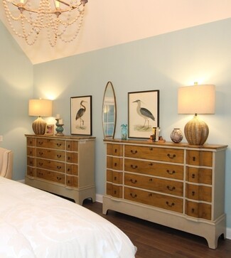 Chest Of Drawers Scalloped Side Coastal Dresser Set