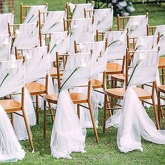 Chiavari Chair Metallic Gold and Calla Lily Accents