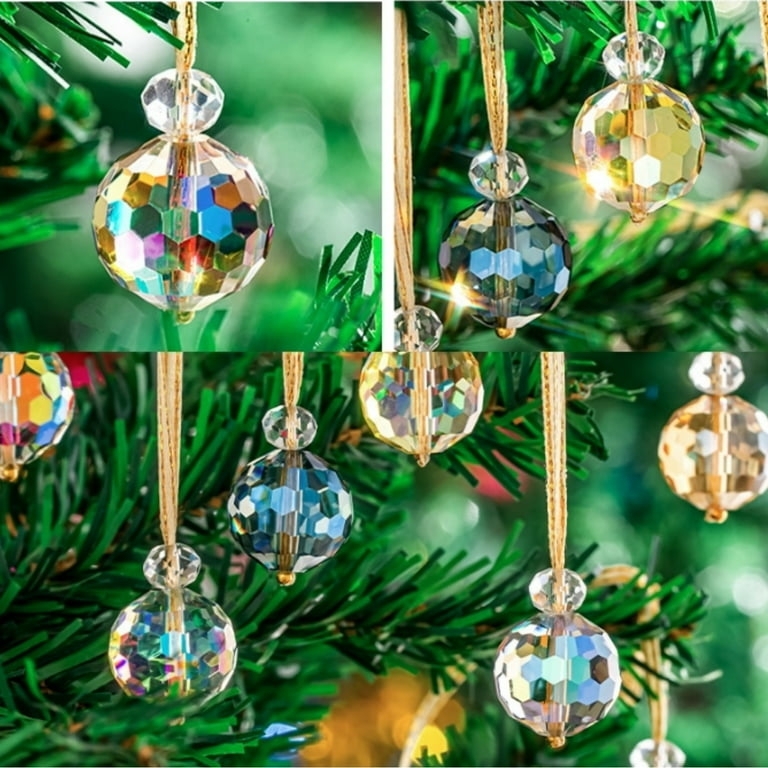Christmas Ornament Prism Effect Mini Glass Prisms Display