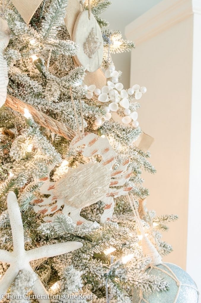 Christmas Tree for Beachy Holiday Decor with Jute Rope