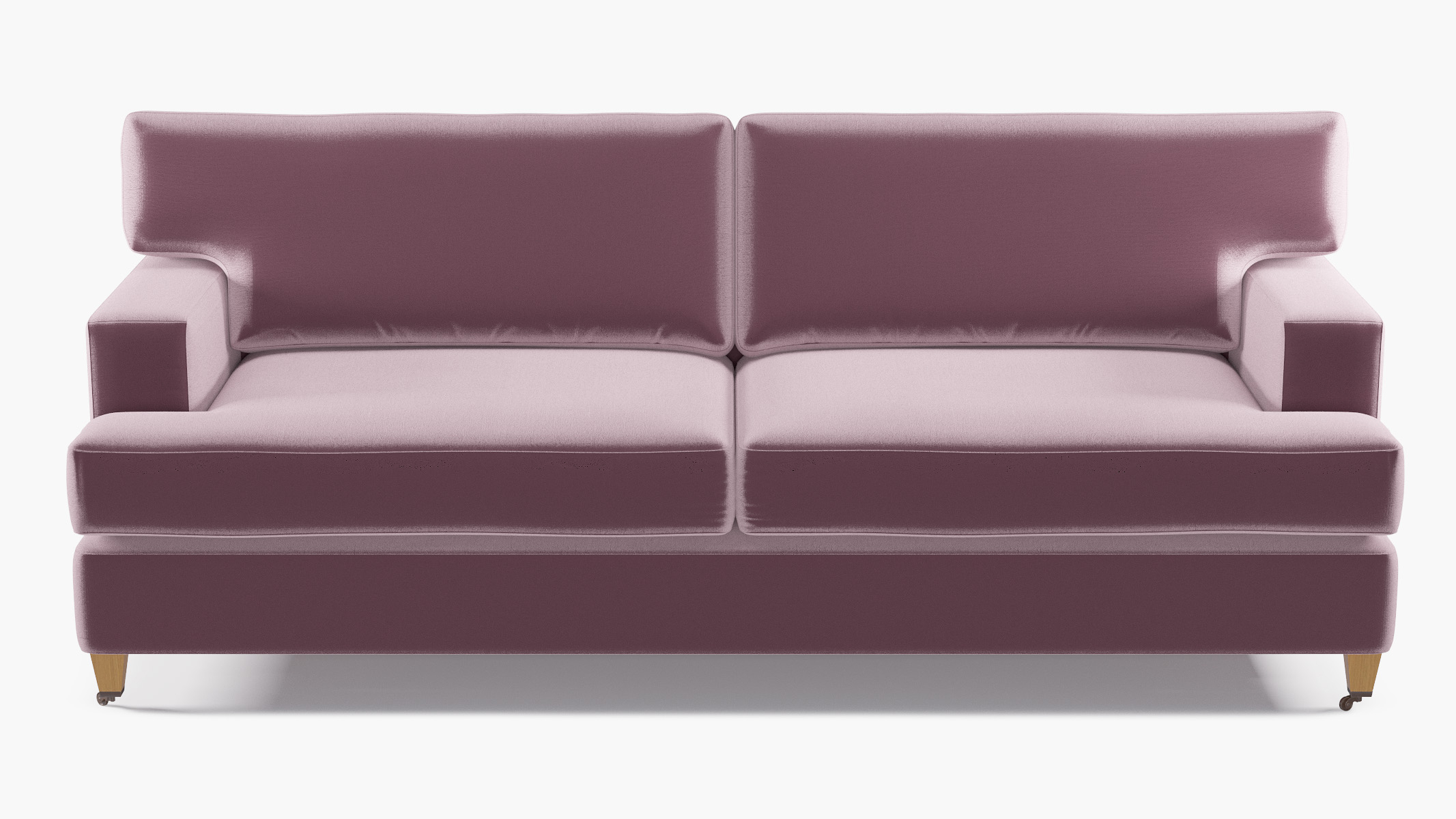 Classic Sofa Lavender Antique Brass Casters T-Cushions