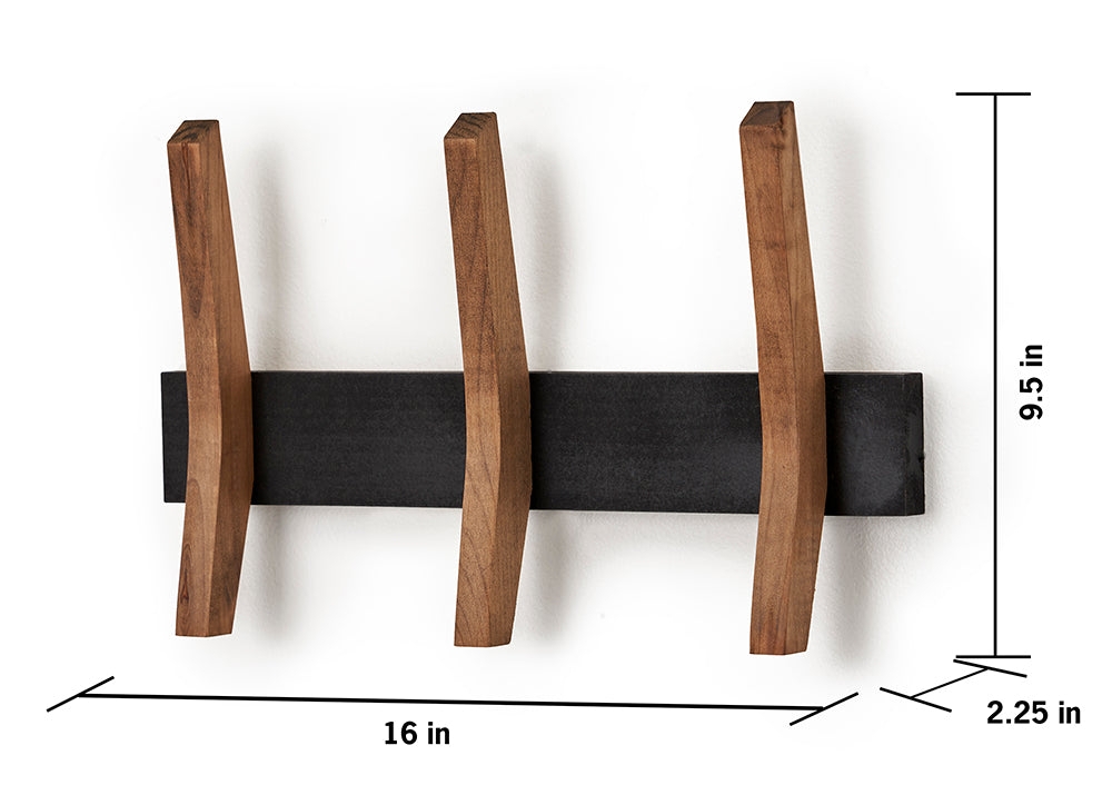 Coat Rack featuring Sculptural Form and Matte Black Base