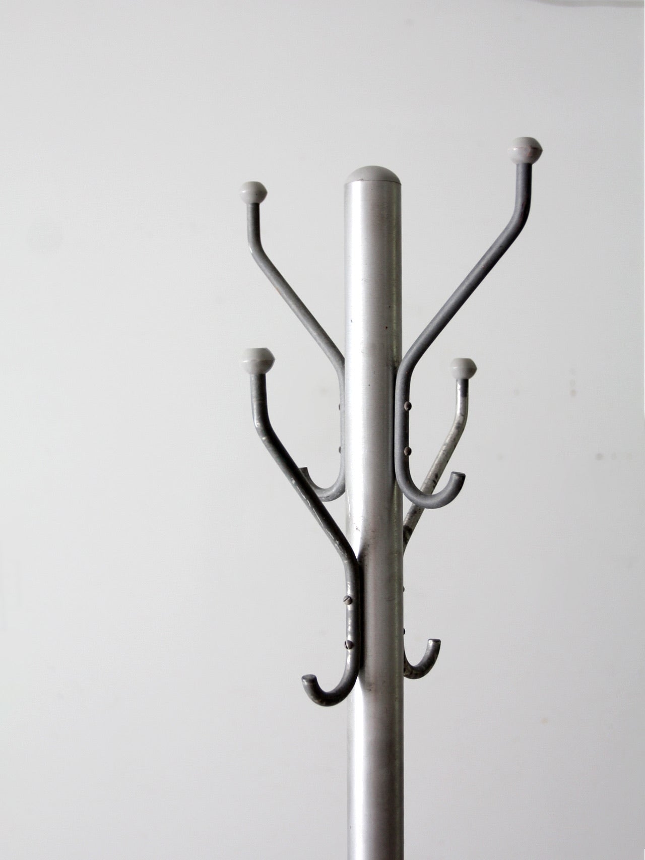 Coat Rack with Aluminum Construction and Rounded Knobs