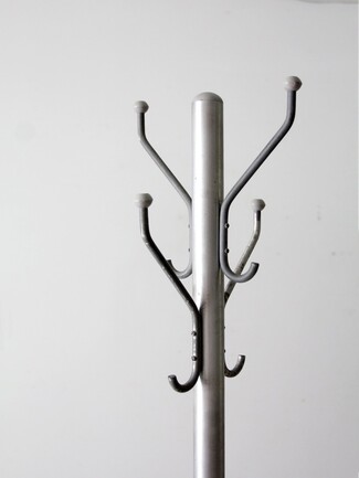 Coat Rack with Aluminum Construction and Rounded Knobs
