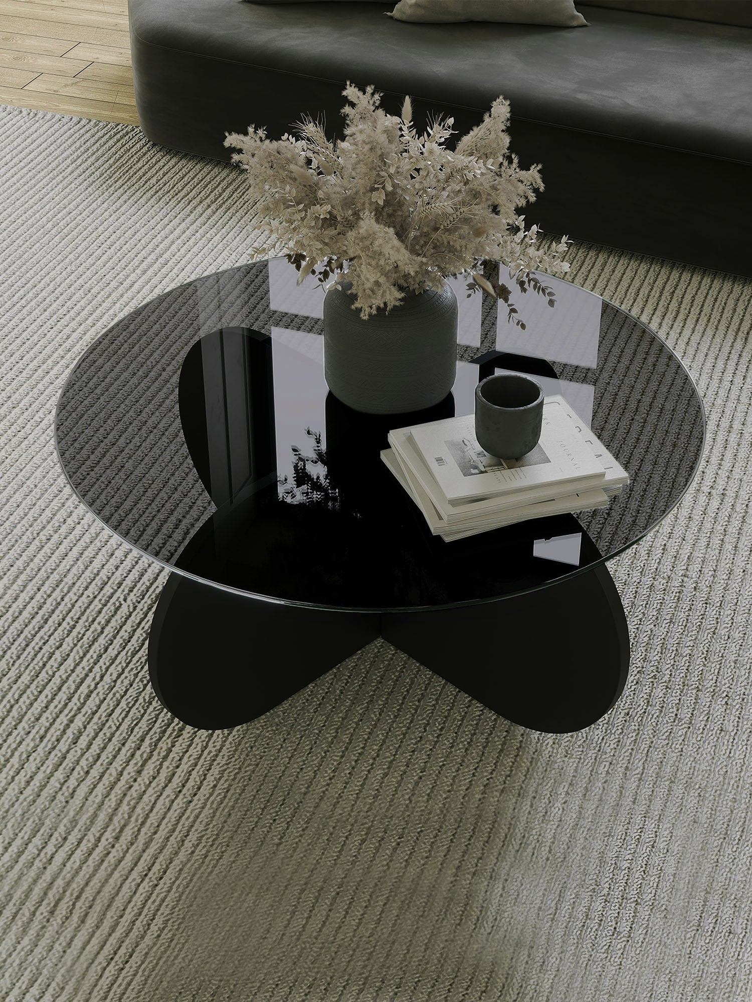 Coffee Table Bubble Base Sculptural Modern Center Table