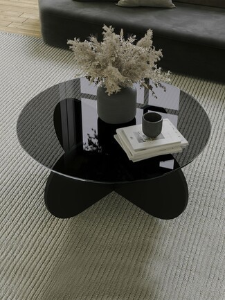 Coffee Table Bubble Base Sculptural Modern Center Table