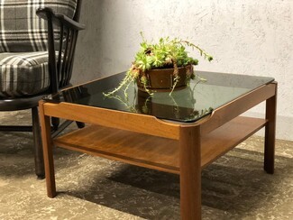 Coffee Table Corner Cutouts Two Tier Wood Side Table