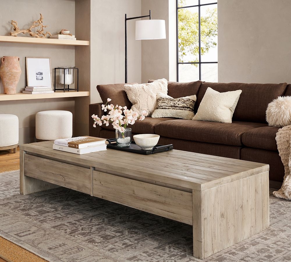 Coffee Table Reclaimed Wood Texture 74 Inch Length