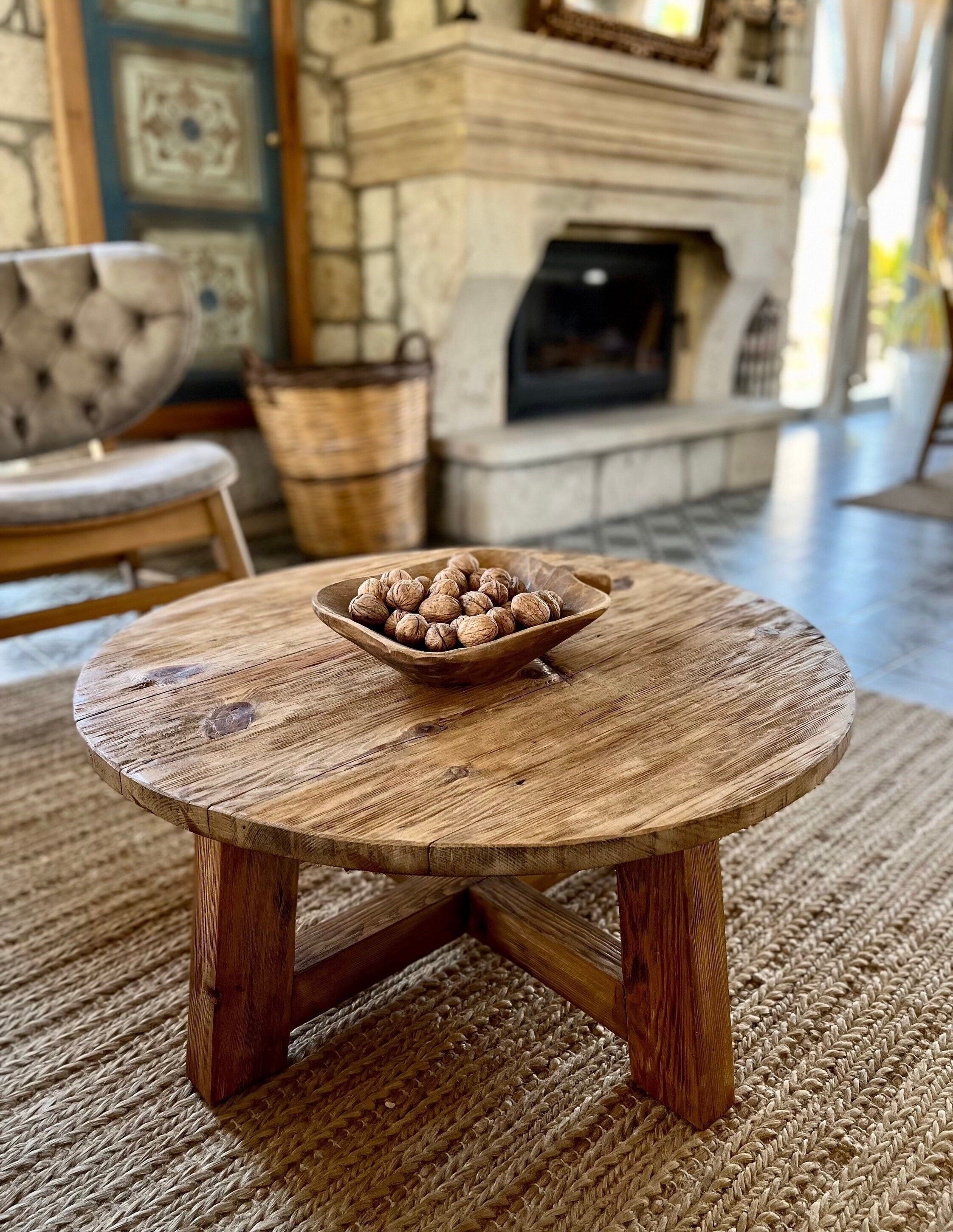 Round Rustic Coffee Table
