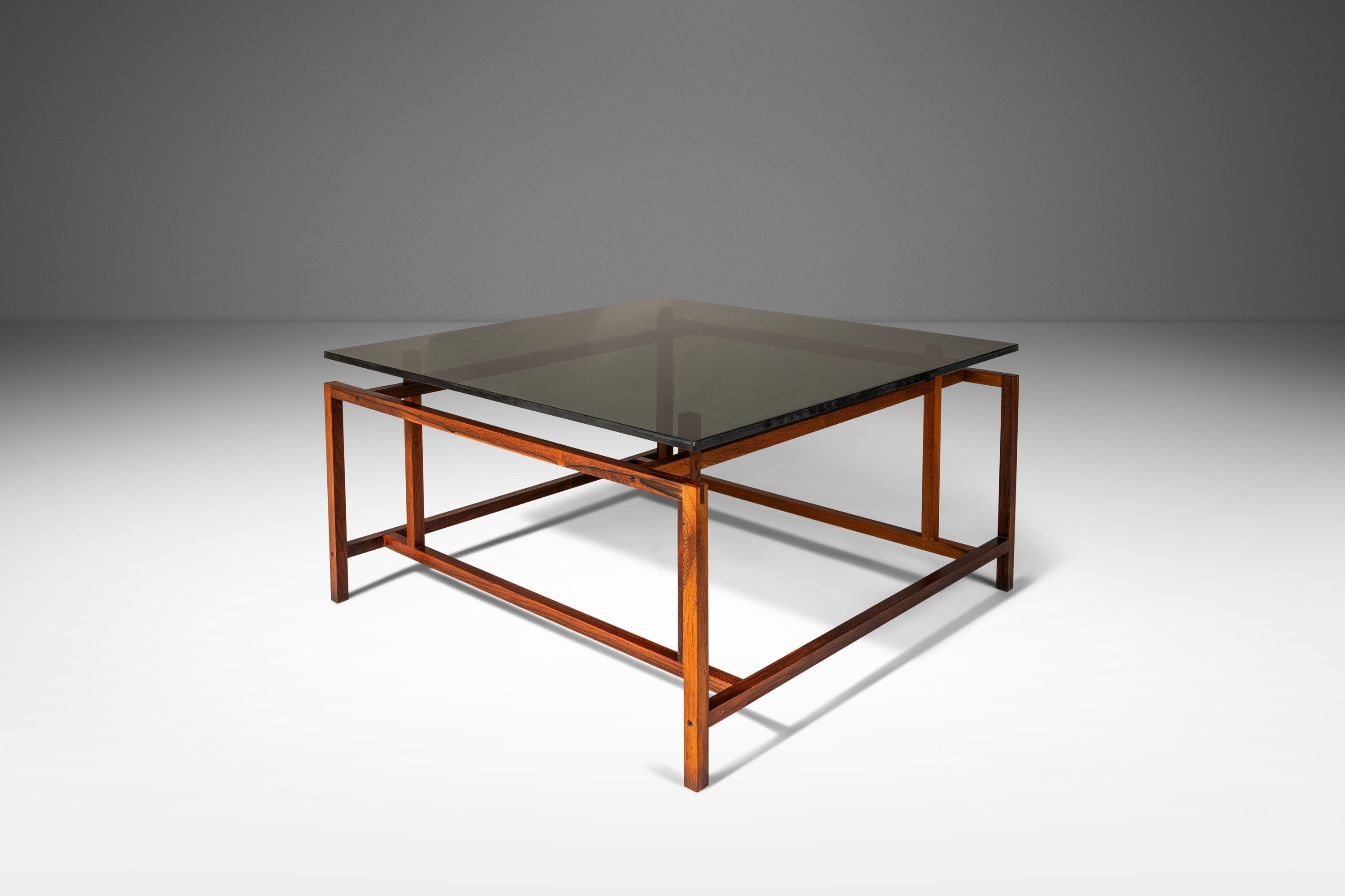 Coffee Table Square Architectural Cross Brace Frame