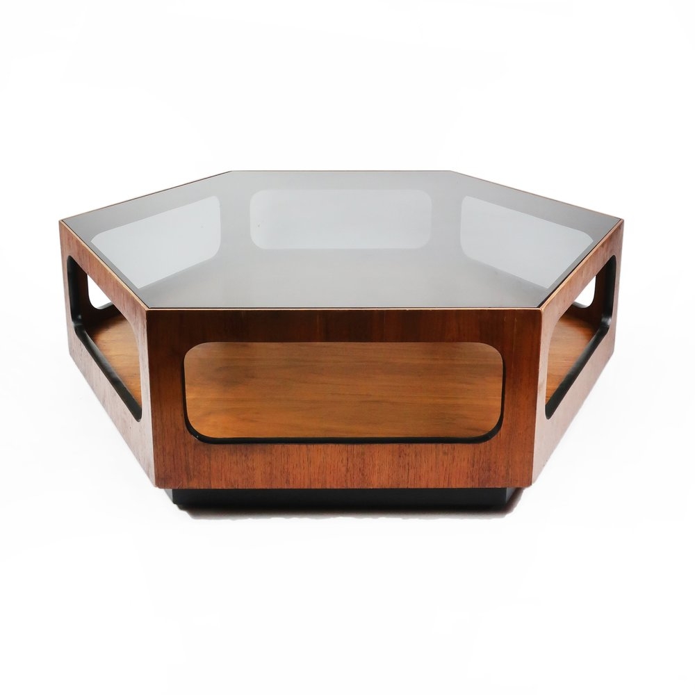 Coffee Table Stadium Cutouts Hexagonal Silhouette