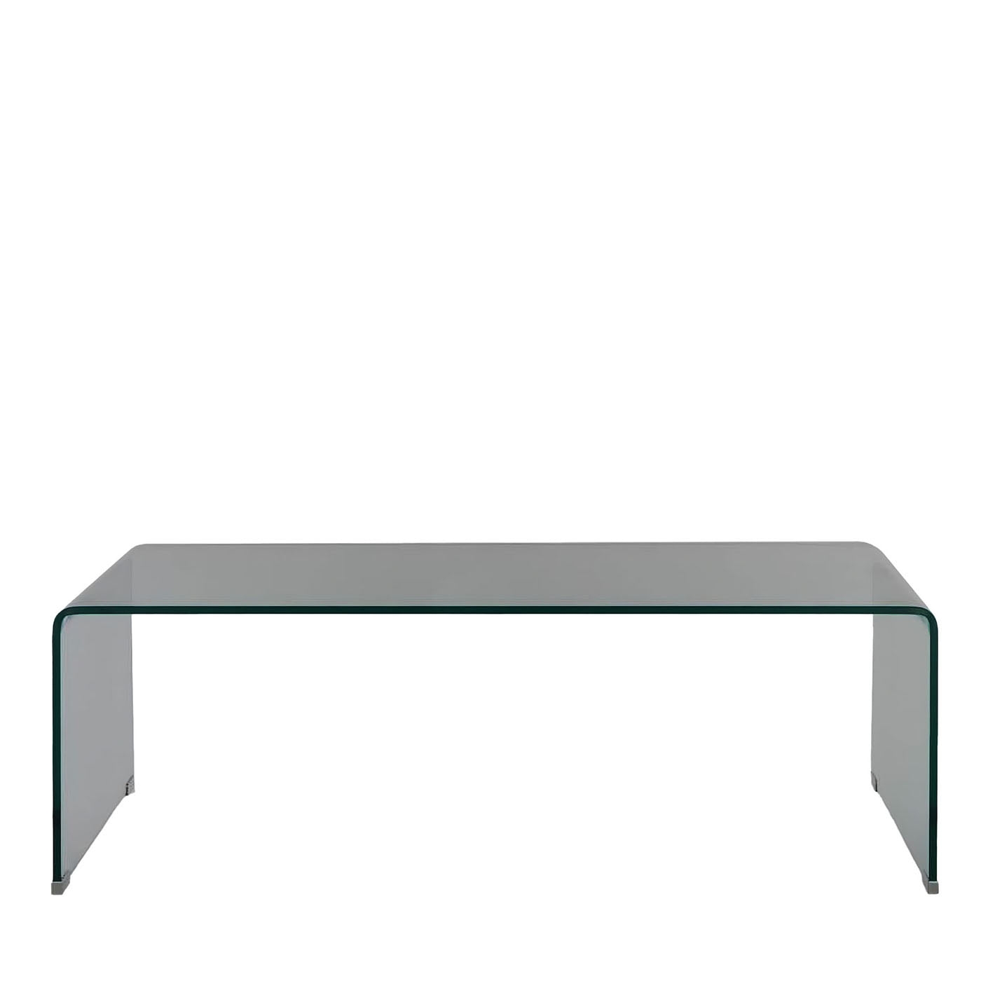 Coffee Table Waterfall Edge Modern Bent Glass Furniture
