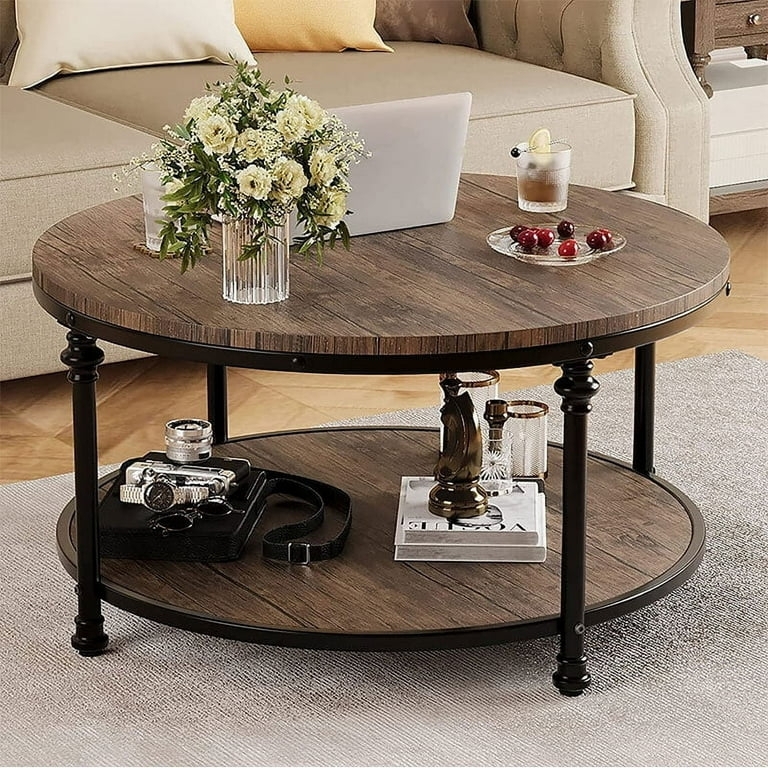 Rustic Circle Coffee Table