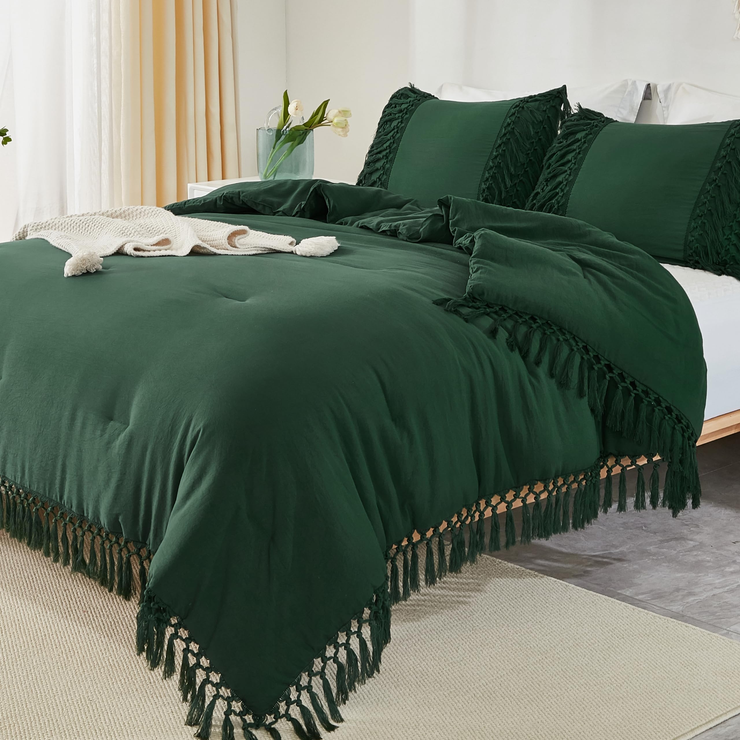 Comforter Set Boho Tassel Fringe Boho Tassel Comforter