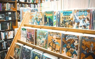 Comic Book Cabinet Slanted Profile Tiered Media Shelf