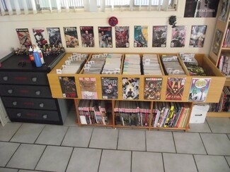Comic Book Cabinet Wood Top Access Media Bin Organizer