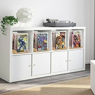Comic Book Holder Natural Wood Acrylic Front Comic Box