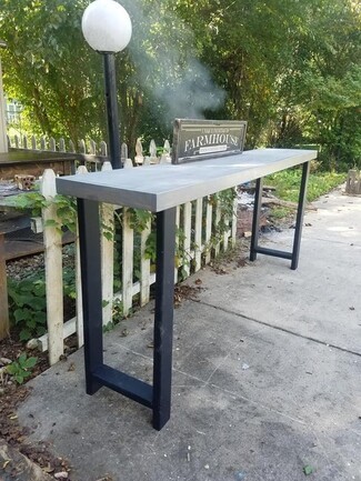 Console Table Bar Height Slate Gray Extra Long Hallway Table