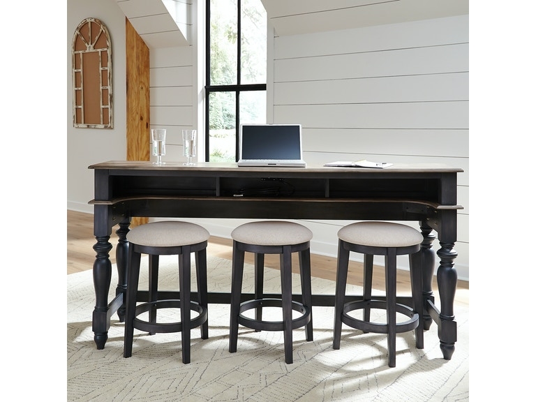 Console Table Set Displaying Turned Legs Modern Farmhouse