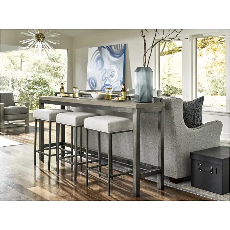 Console Table Set Incorporating Backless Transitional Bar