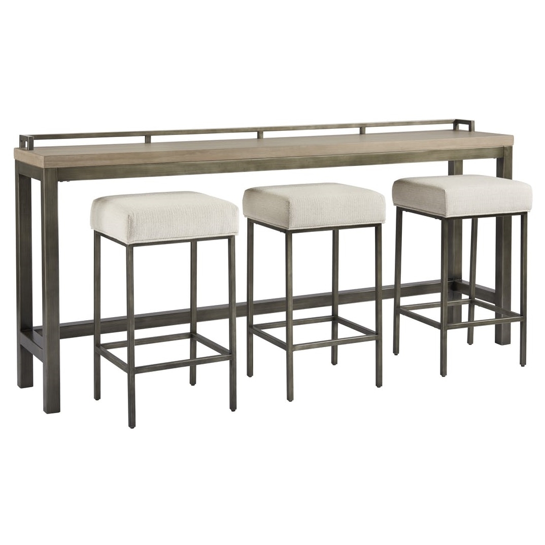 Console Table Set: Pewter Grey Gallery Rail Modern Gallery Rail Table
