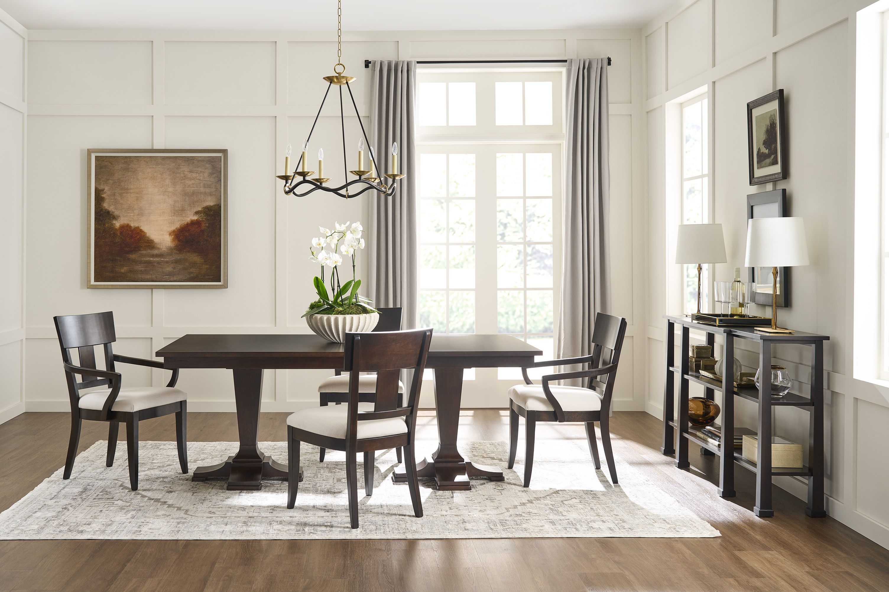 Console Table With Three Tier Design Multi-Shelf Set