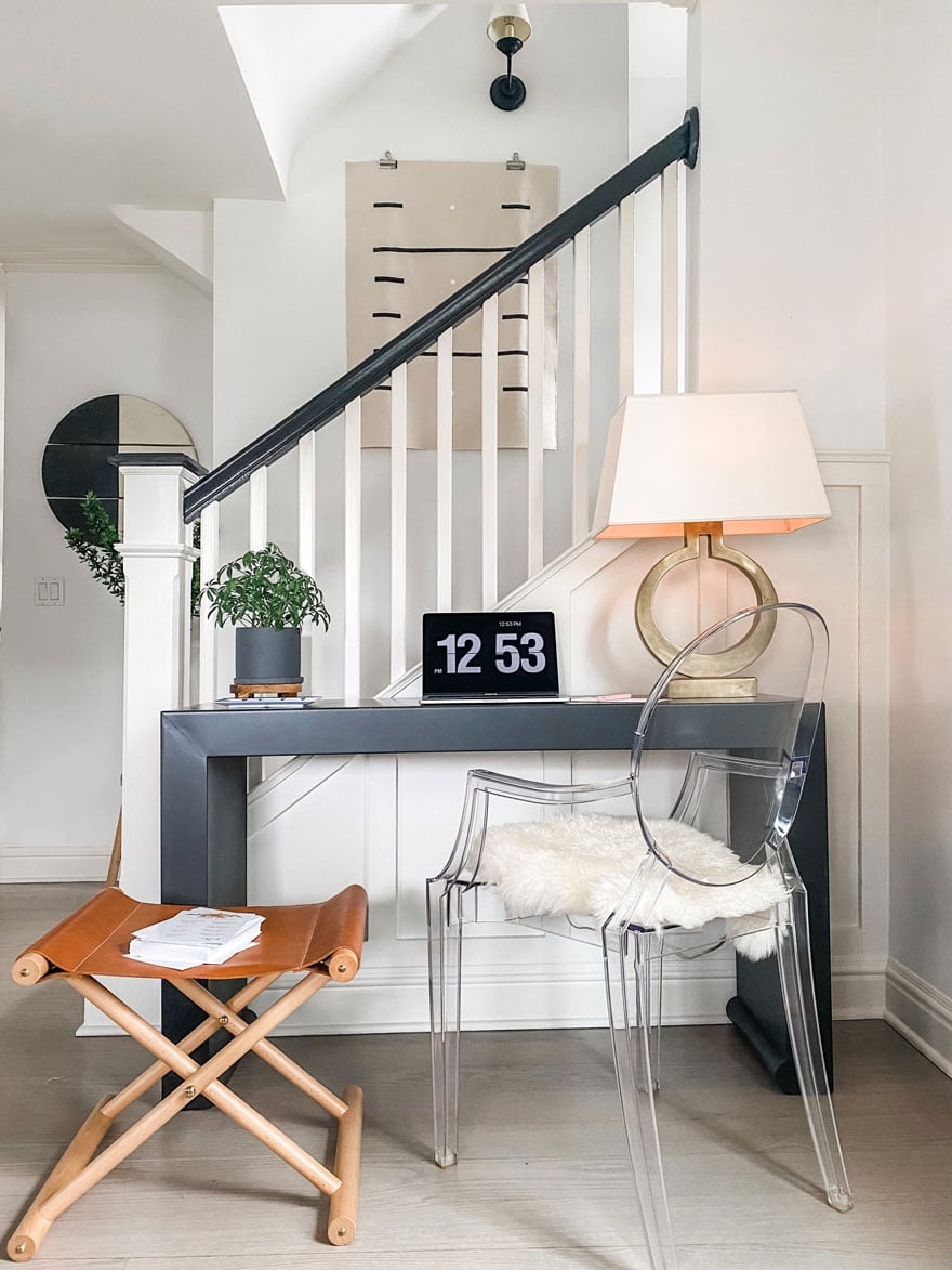 Console Table With Waterfall Edge Black Styling Nook