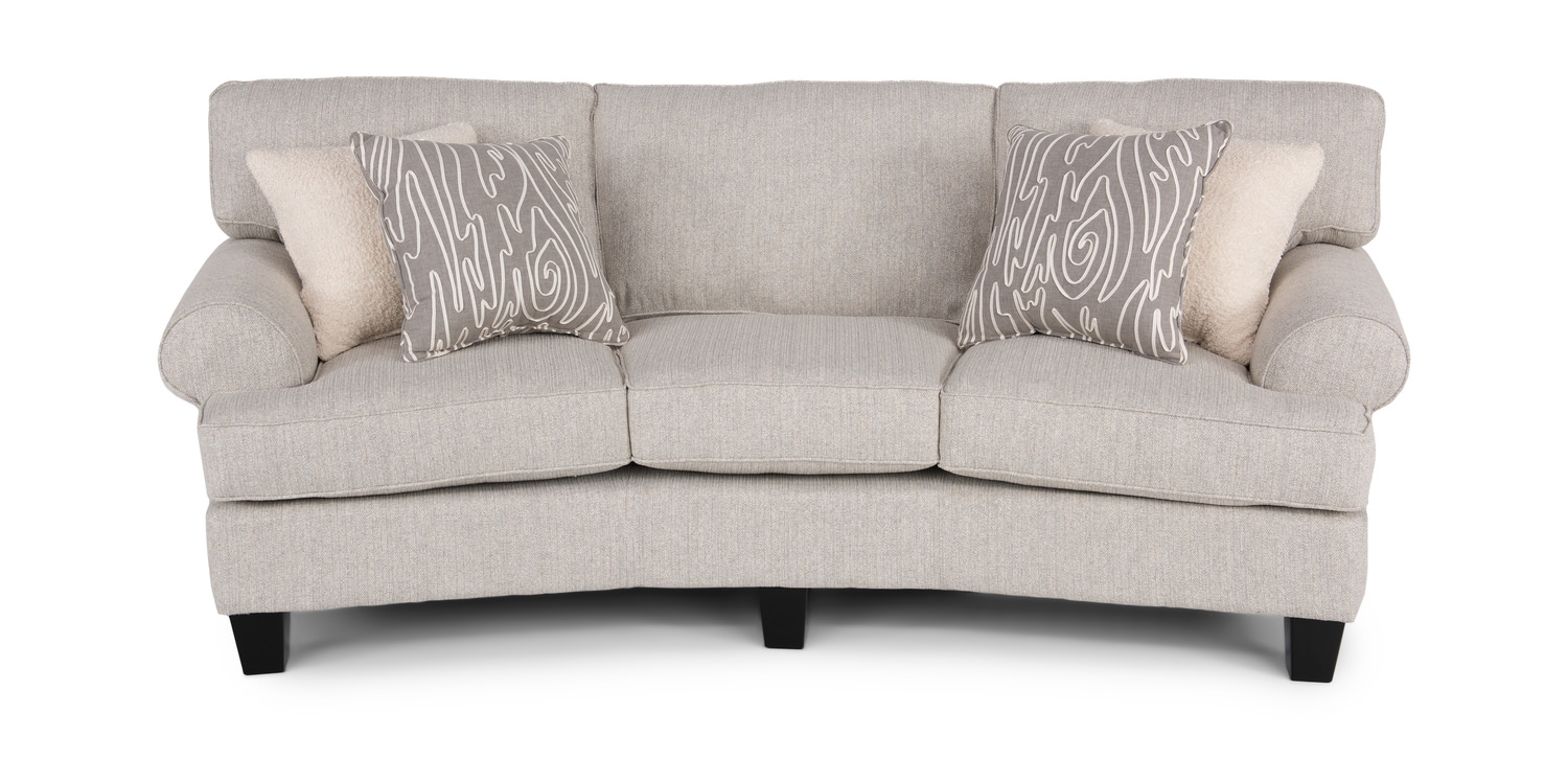 Conversation Sofa with Organic Pattern Pillows: Neutral Seating