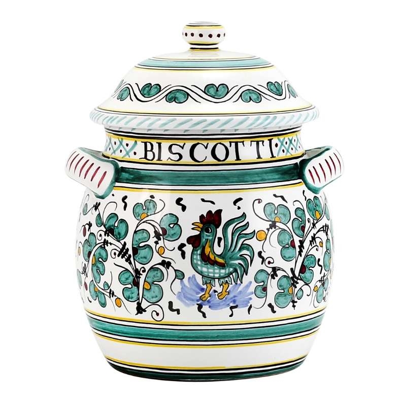 Cookie Jar Rooster Illustration Orvieto Style Pottery