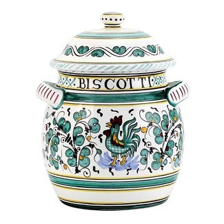 Cookie Jar Rooster Illustration Orvieto Style Pottery