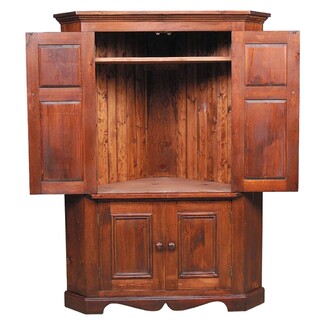 Corner Armoire Corner Fit Design Vertical Plank Wood