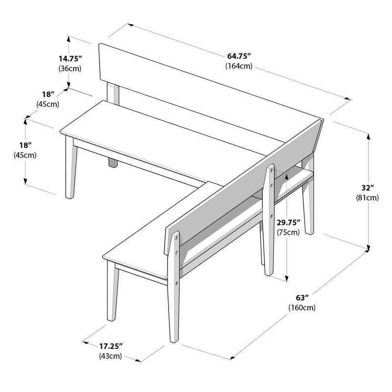 Corner Bench L-Shaped Design: Modern Breakfast Nook Banquette