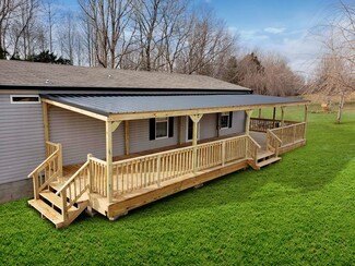 Covered Deck Metal Shed Roof Covered Mobile Home Deck