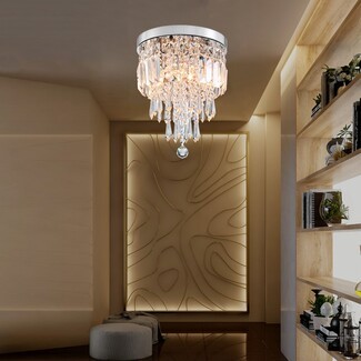 Crystal Chandelier: Mini Scale Tiered Contemporary Light
