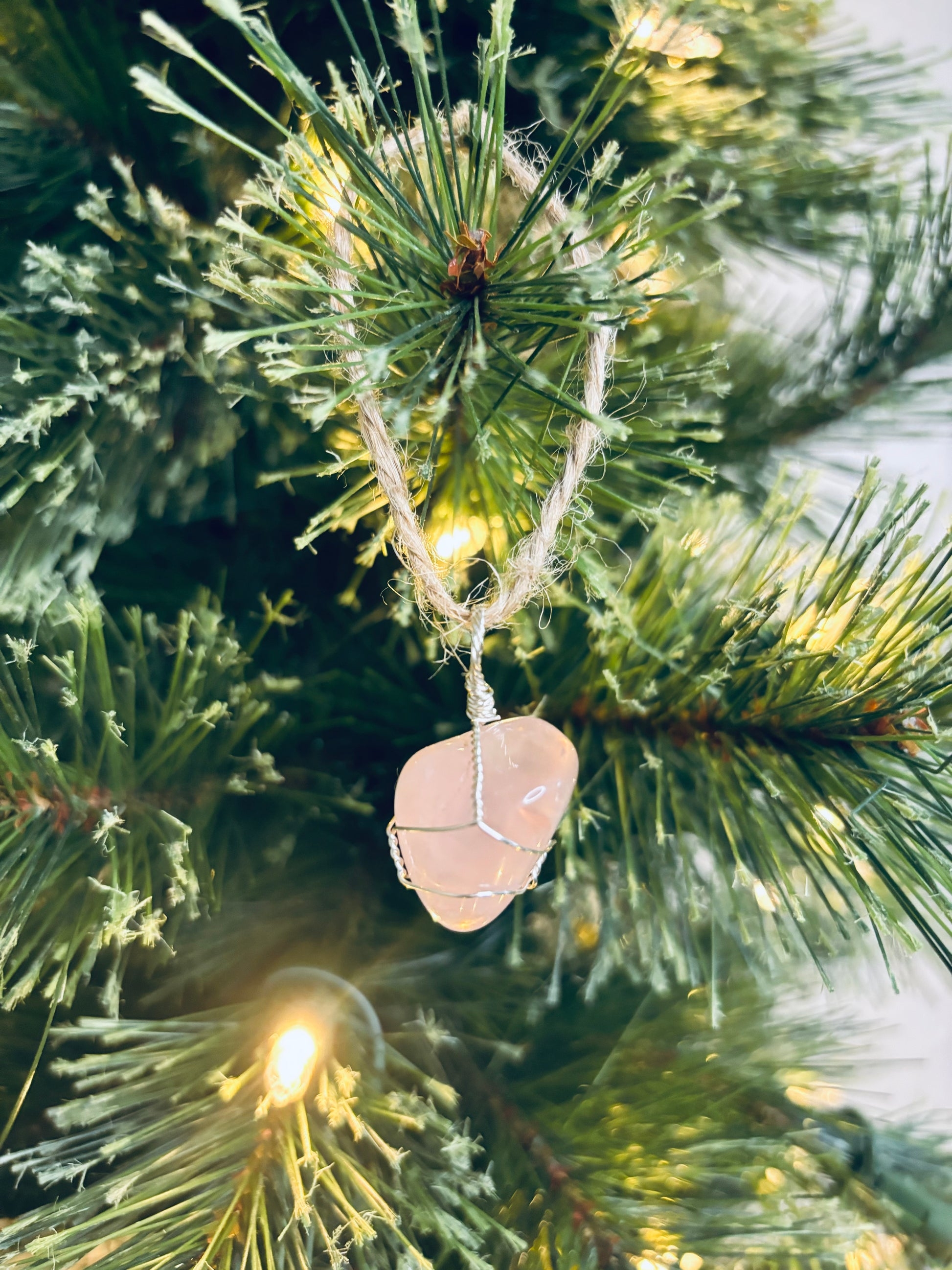 Crystal Ornament Wire Wrapped Natural Stone Decoration
