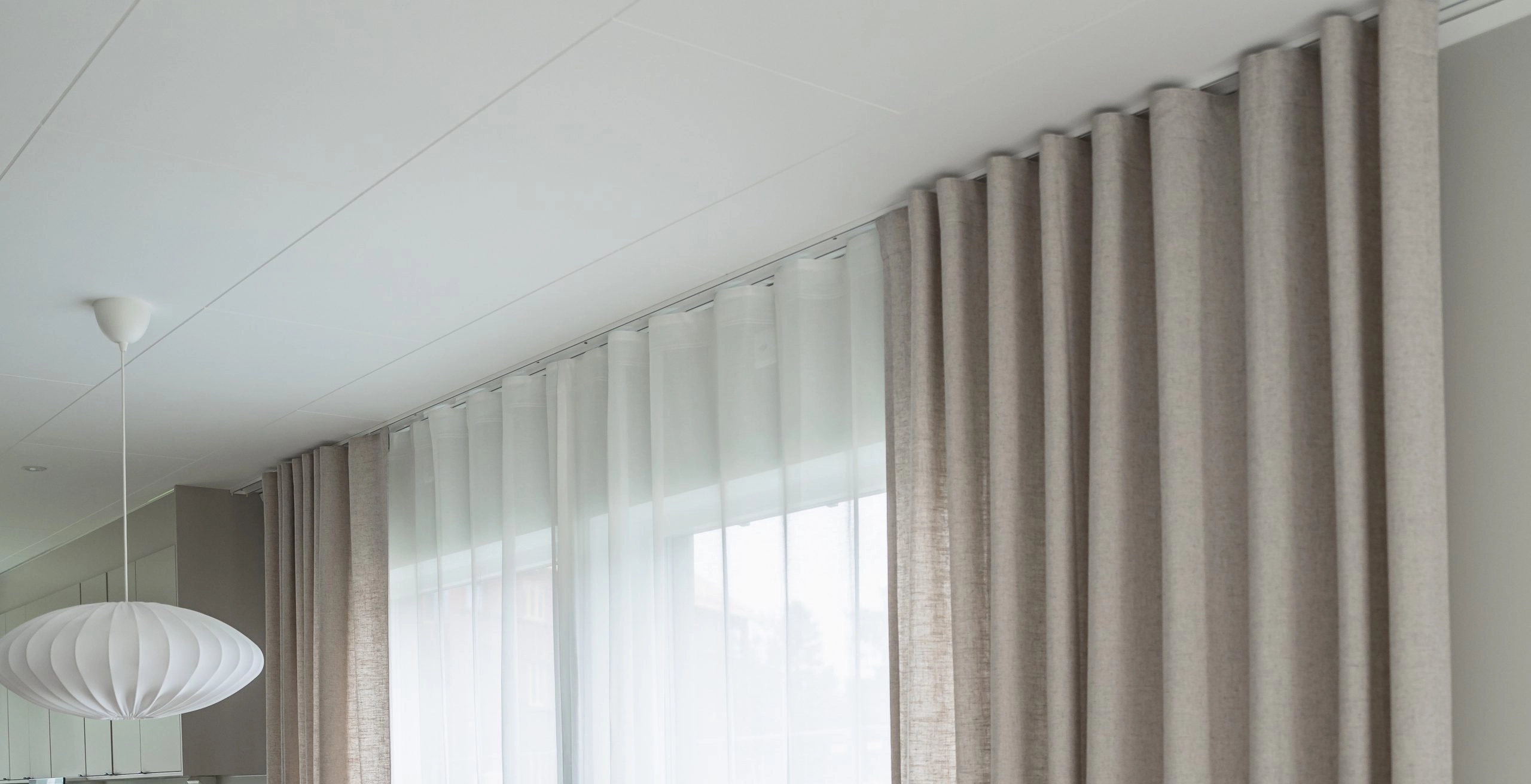 Curtain Rails Wave Fold Double Track Ceiling Mounted Rails