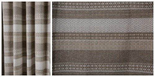 Curtains: Textured Chevron Weave Organic Modern Drapery