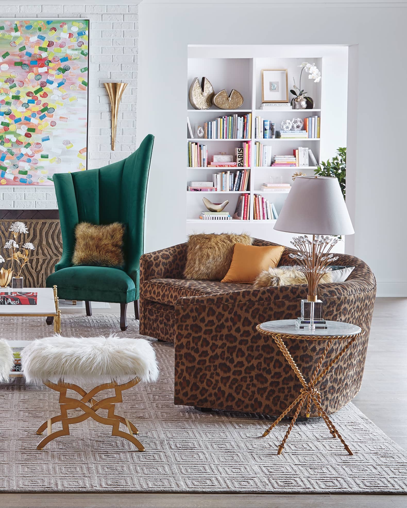 Cheetah Print Sofa
